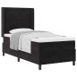 vidaXL Letto a molla con materasso Nero 100x200 cm Velluto vidaXL Letto a molla con materasso Nero 100x200 cm Velluto