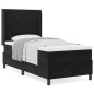vidaXL Letto a molla con materasso Nero 100x200 cm Velluto vidaXL Letto a molla con materasso Nero 100x200 cm Velluto