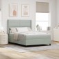 vidaXL Letto Box Spring con Materasso Grigio Chiaro 160x200 cm Velluto vidaXL Letto Box Spring con Materasso Grigio Chiaro 160x200 cm Velluto