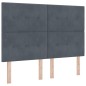 vidaXL Letto Box Spring con Materasso Grigio Scuro 160x200 cm Velluto vidaXL Letto Box Spring con Materasso Grigio Scuro 160x200 cm Velluto