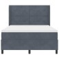 vidaXL Letto Box Spring con Materasso Grigio Scuro 160x200 cm Velluto vidaXL Letto Box Spring con Materasso Grigio Scuro 160x200 cm Velluto