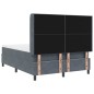 vidaXL Letto Box Spring con Materasso Grigio Scuro 160x200 cm Velluto vidaXL Letto Box Spring con Materasso Grigio Scuro 160x200 cm Velluto