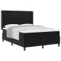 Letto con Box Spring e Materasso vidaXL Nero 160x200 cm Velluto