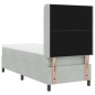 vidaXL Letto con box spring e materasso grigio chiaro 80x200 cm in velluto