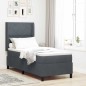 vidaXL Letto con Box Spring e Materasso Grigio Scuro 80x200 cm in Velluto