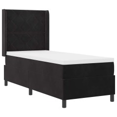 Letto a Molla con Materasso vidaXL Nero 80x200 cm Velluto