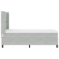 vidaXL Letto a contenitore con materasso Grigio chiaro 90x190 cm Velluto vidaXL Letto a contenitore con materasso Grigio chiaro 90x190 cm Velluto