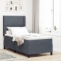 vidaXL Letto Box Spring con Materasso Grigio Scuro 90x190 cm in Velluto vidaXL Letto Box Spring con Materasso Grigio Scuro 90x190 cm in Velluto