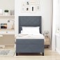 vidaXL Letto Box Spring con Materasso Grigio Scuro 90x190 cm in Velluto vidaXL Letto Box Spring con Materasso Grigio Scuro 90x190 cm in Velluto