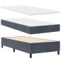 vidaXL Letto Box Spring con Materasso Grigio Scuro 90x190 cm in Velluto vidaXL Letto Box Spring con Materasso Grigio Scuro 90x190 cm in Velluto