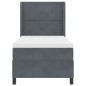 vidaXL Letto Box Spring con Materasso Grigio Scuro 90x190 cm in Velluto vidaXL Letto Box Spring con Materasso Grigio Scuro 90x190 cm in Velluto
