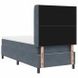 vidaXL Letto Box Spring con Materasso Grigio Scuro 90x200 cm Velluto