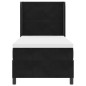 Letto Box Spring vidaXL con Materasso Nero 100x200 cm in Velluto