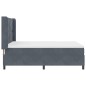 vidaXL Letto con Box Spring e Materasso Grigio Scuro 140x190 cm Velluto