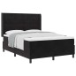 Letto Box Spring vidaXL con Materasso Nero 140x190 cm Velluto