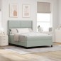 vidaXL Letto Box Spring con Materasso Grigio Chiaro 140x200 cm Velluto