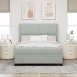 vidaXL Letto Box Spring con Materasso Grigio Chiaro 140x200 cm Velluto