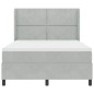 vidaXL Letto Box Spring con Materasso Grigio Chiaro 160x200 cm Velluto vidaXL Letto Box Spring con Materasso Grigio Chiaro 160x200 cm Velluto