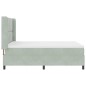 vidaXL Letto Box Spring con Materasso Grigio Chiaro 160x200 cm Velluto vidaXL Letto Box Spring con Materasso Grigio Chiaro 160x200 cm Velluto