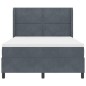 Letto Box Spring vidaXL con Materasso Grigio Scuro 160x200 cm in Velluto Letto Box Spring vidaXL con Materasso Grigio Scuro 160x200 cm in Velluto