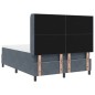 Letto Box Spring vidaXL con Materasso Grigio Scuro 160x200 cm in Velluto Letto Box Spring vidaXL con Materasso Grigio Scuro 160x200 cm in Velluto