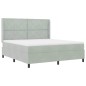 vidaXL Letto con Rete a Molle Grigio Chiaro 180x200 cm Velluto