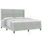 vidaXL Letto con Rete a Molle Grigio Chiaro 180x200 cm Velluto