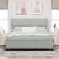 vidaXL Letto con Rete a Molle Grigio Chiaro 180x200 cm Velluto