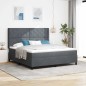 vidaXL Letto Box Spring con Materasso Grigio Scuro 180x200 cm in Velluto vidaXL Letto Box Spring con Materasso Grigio Scuro 180x200 cm in Velluto