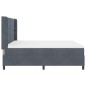vidaXL Letto Box Spring con Materasso Grigio Scuro 180x200 cm in Velluto vidaXL Letto Box Spring con Materasso Grigio Scuro 180x200 cm in Velluto