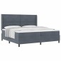 vidaXL Letto Box Spring con Materasso Grigio Scuro 200x200 cm Velluto