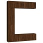 Set Mobili Porta TV 7 pz Rovere Marrone in Legno Multistrato Set Mobili Porta TV 7 pz Rovere Marrone in Legno Multistrato