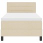 vidaXL Letto Contenitore con Materasso e LED Crema 90x200 cm Tessuto vidaXL Letto Contenitore con Materasso e LED Crema 90x200 cm Tessuto