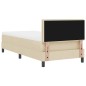 vidaXL letto box spring con materasso e LED crema 100x200 cm in tessuto