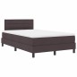 vidaXL Letto con contenitore e materasso & LED marrone scuro 120x190 cm in tessuto vidaXL Letto con contenitore e materasso & LED marrone scuro 120x190 cm in tessuto