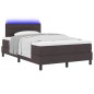 vidaXL Letto con contenitore e materasso & LED marrone scuro 120x190 cm in tessuto vidaXL Letto con contenitore e materasso & LED marrone scuro 120x190 cm in tessuto