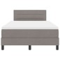 vidaXL Letto con rete a molle con materasso e LED taupe 120x190 cm tessuto