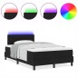 vidaXL Letto Box Spring con Materasso e LED Nero 120x200 cm Tessuto