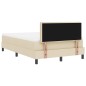 vidaXL Letto con Box Spring e Materasso & LED Crema 120x200 cm Tessuto