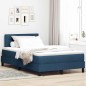 vidaXL Letto con Rete a Molla e Materasso & LED Blu 120x200 cm Tessuto