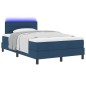 vidaXL Letto con Rete a Molla e Materasso & LED Blu 120x200 cm Tessuto