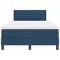 vidaXL Letto con Rete a Molla e Materasso & LED Blu 120x200 cm Tessuto