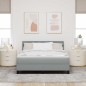 vidaXL Letto Box Spring con Materasso e Luce LED Grigio Chiaro 160x200 cm Tessuto