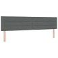 vidaXL Letto Box Spring con Materasso e LED Grigio Scuro 200x200 cm Tessuto
