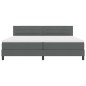 vidaXL Letto Box Spring con Materasso e LED Grigio Scuro 200x200 cm Tessuto