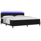 vidaXL Letto con Box Spring e Materasso & LED Nero 200x200 cm Tessuto