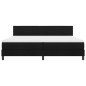 vidaXL Letto con Box Spring e Materasso & LED Nero 200x200 cm Tessuto