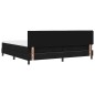 vidaXL Letto con Box Spring e Materasso & LED Nero 200x200 cm Tessuto