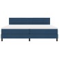 vidaXL Letto Box Spring con Materasso e LED Blu 200x200 cm Tessuto