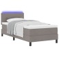 vidaXL Letto Box Spring di con materasso & LED Taupe 80x200 cm Tessuto